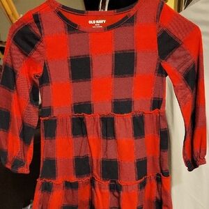Old Navy Red and Black Checkered Dress